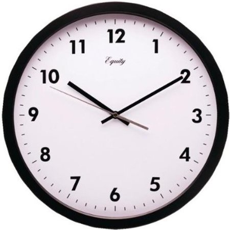 EQUITY BY LA CROSSE EQUITY LACROSSE 25509 14 in. Commercial Wall Clock - Black 25509